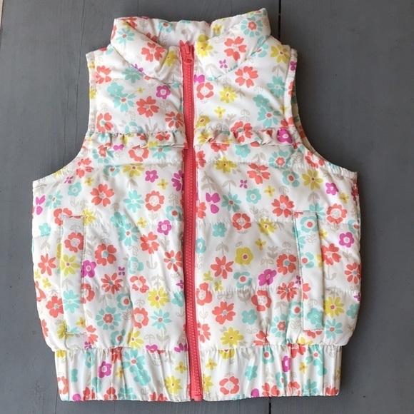 OshKosh B'gosh Other - Genuine Kids From OshKosh B’gosh Floral Print Puffer Vest